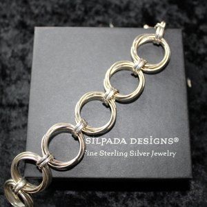 Silpada RARE Silver Circle Bracelet, B1235